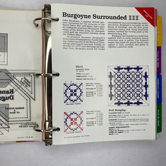 Vintage 1991 Georgia Bonesteels Spinning Spools Binder Pattern Club For Quilters - Picture 5 of 15